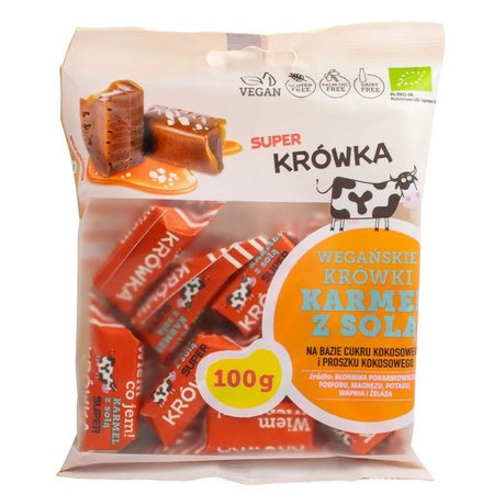 Krówki Słony Karmel Bezmleczne Bezglutenowe BIO 100 g