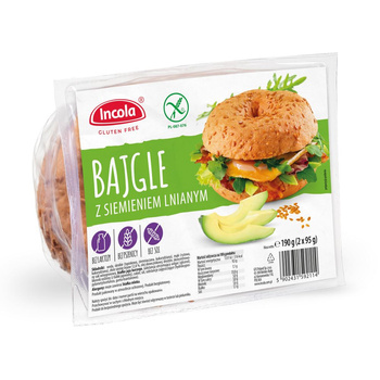 Bajgle z Siemieniem Lnianym Bezglutenowe (2 Szt.) (2 szt x 190 g)