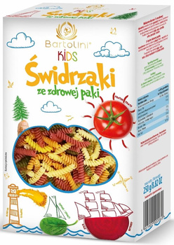 Makaron (Semolinowy z Suszonymi Warzywami) Dla Dzieci Świdrzaki (4 szt x 250 g)