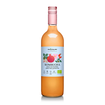 Kombucha Mięta Marokańska, Dzika Róża i Granat BIO 750 ml