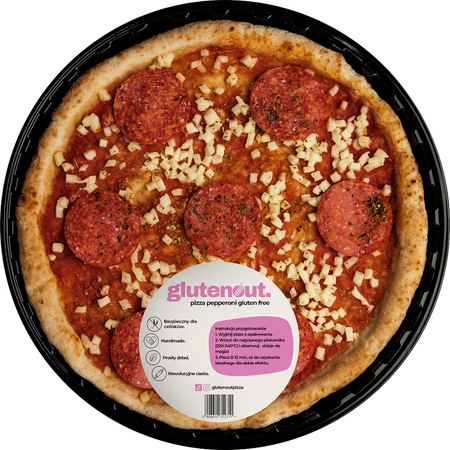 Pizza z Serem Mozzarella i Kiełbasą Pepperoni Bezglutenowa 330 g