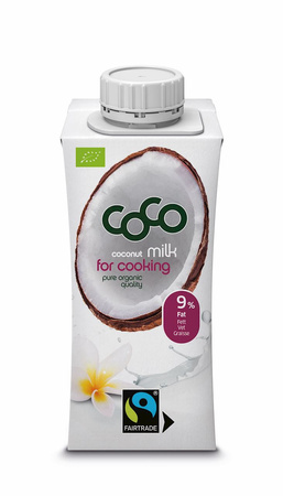 Coconut Milk - Napój Kokosowy Do Gotowania Bez Dodatku Cukrów Fair Trade Bio 200 ml (4 szt x 0,2 ml)