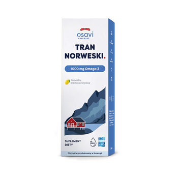 Tran Norweski Omega-3 (1000 Mg) o Smaku Cytrynowym 500 ml
