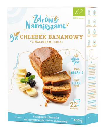 Mieszanka Na Chlebek Bananowy z Nasionami Chia Bezglutenowa BIO 400 g