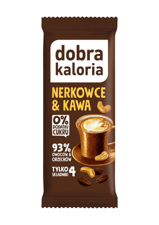 Baton Daktylowy Nerkowce & Kawa Bez Dodatku Cukrów (10 szt x 35 g)