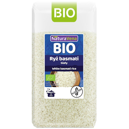 Ryż Basmati Biały Bezglutenowy BIO (6 szt x 500 g)