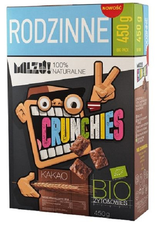 Crunchies Żytnio - Owsiane Kakaowe BIO (2 szt x 450 g)