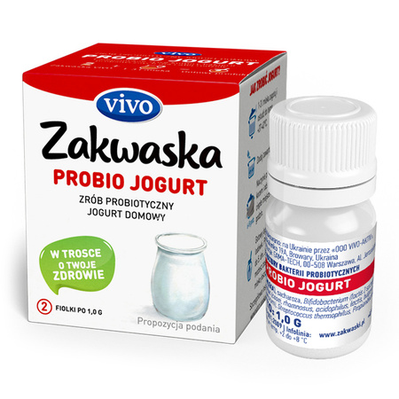Żywe Kultury Bakterii Do Jogurtu Probio "Zakwaska" Bezglutenowe  (2 Fiolki) (2 szt x 2 g)