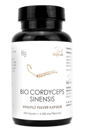 Grzyby Cordyceps Sinensis BIO (500 Mg) 100 Kapsułek
