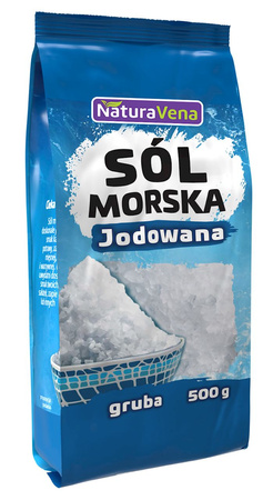 Sól Morska grubo Mielona Jodowana 500 g