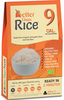 Makaron (Konjac) w Kształcie Ryżu Bezglutenowy BIO 385 g () (3 szt x 300 g)