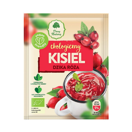 Kisiel Instant Dzika Róża Bezglutenowy BIO (7 szt x 30 g)