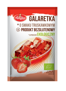 Galaretka z Agarem o Smaku Truskawkowym Bezglutenowa BIO (6 szt x 40 g)