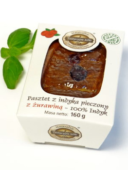 Pasztet pieczony, indyk z żurawiną (160 g)