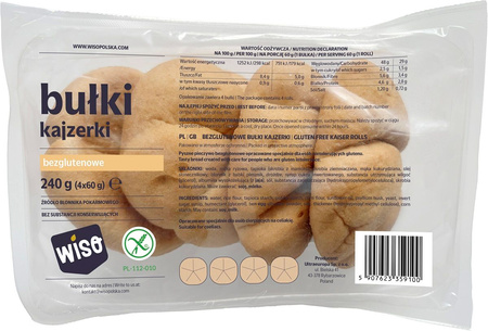 Bułki Kajzerki Bezglutenowe (4 Szt.) (2 szt x 240 g)