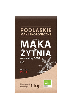 Mąka Żytnia Razowa Typ 2000 BIO (3 szt x 1 kg)