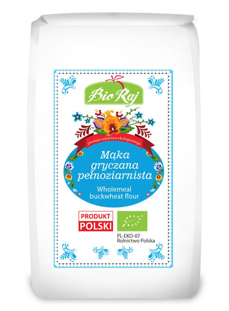 Mąka Gryczana Pełnoziarnista BIO (Polska) (3 szt x 600 g)