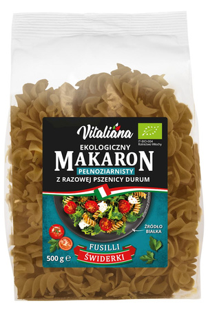 Makaron (Semolinowy Razowy) Fusilli BIO 500 g