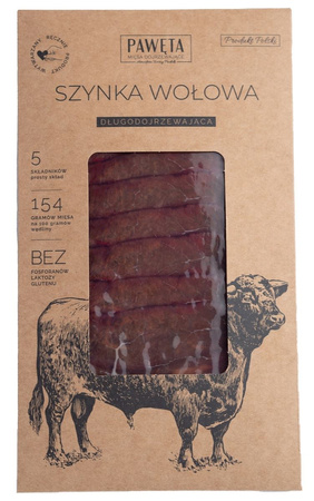 Szynka Wołowa Dojrzewająca Plastry 50 g