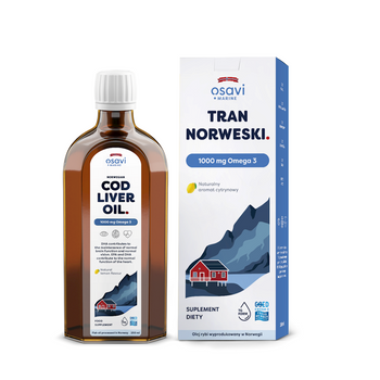 Tran Norweski Omega-3 (1000 Mg) o Smaku Cytrynowym 250 ml