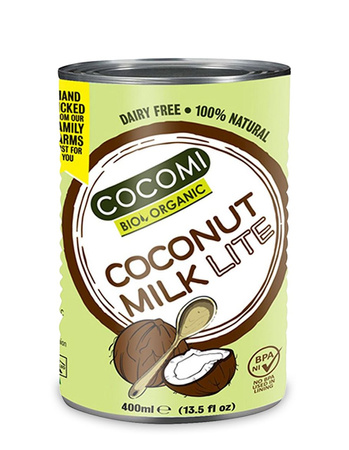 Coconut Milk - Napój Kokosowy Light (9 % Tłuszczu) Bio 400 ml (3 szt x 0,4 ml)