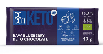 Czekolada z Jagodami i Olejem Mct Bez Dodatku Cukrów Bezglutenowa Keto BIO (2 szt x 40 g)