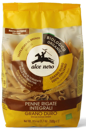 Makaron (Semolinowy Razowy) Penne BIO (3 szt x 500 g)