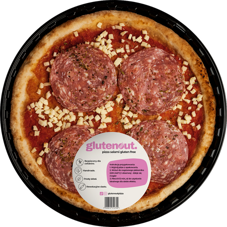 Pizza z Serem Mozzarella i Kiełbasą Salami Bezglutenowa 330 g