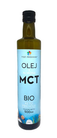 Olej Kokosowy Mct Keto Bezglutenowy BIO 500 ml