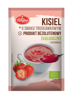 Kisiel Instant o Smaku Truskawkowym Bezglutenowy BIO (15 szt x 30 g)