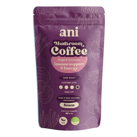 Kawa Ziarnista Arabica z Chaga i Cordyceps BIO 350 g