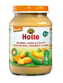 Dynia z Cukinią i Ziemniakami Bez Dodatku Cukrów Bezglutenowe Od 6 Miesiąca Demeter BIO (4 szt x 190 g)