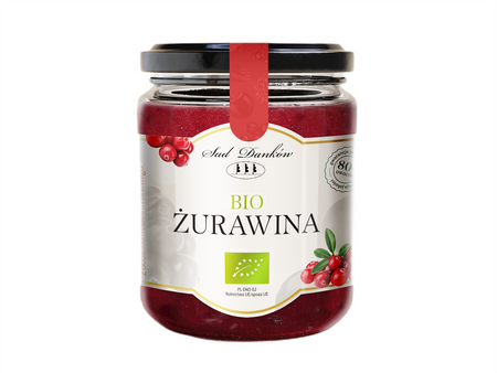 Żurawina 80 % z Cukrem Trzcinowym BIO 260 g