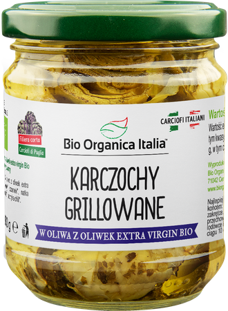 Karczochy Grillowane z Oliwą z Oliwek Extra Virgin BIO  (Słoik) (2 szt x 190 g)