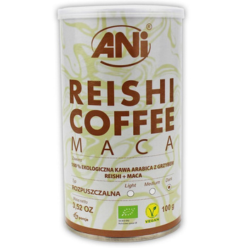 Kawa Rozpuszczalna Arabica z Reishi i Maca BIO 100 g