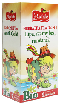 Herbatka Dla Dzieci - Lipa, Czarny Bez, Rumianek Po 9 Miesiącu BIO (20 x 1,5 g) 30 g