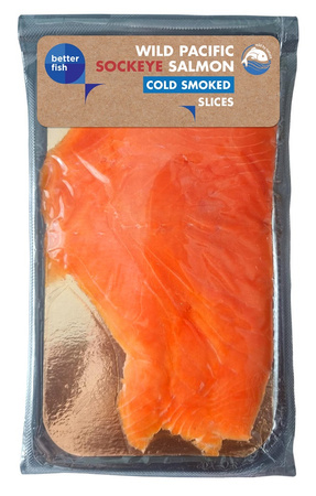 Łosoś Pacyficzny Dziki Sockeye Plastry Wędzone Na Zimno (3 szt x 80 g)