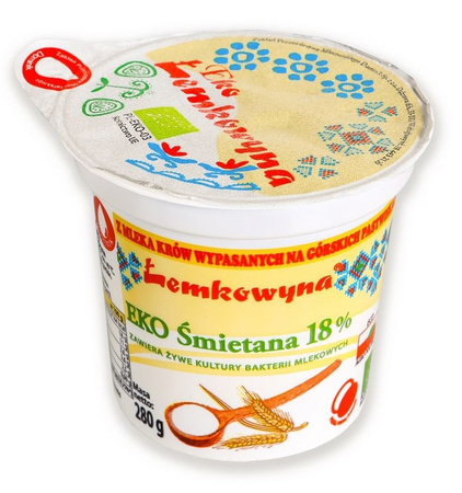 Śmietana 18 % BIO (3 szt x 280 g)
