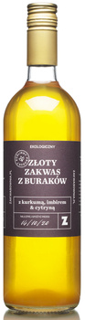 Zakwas Złoty z Buraków z Kurkumą, Imbirem i Cytryną BIO 750 ml