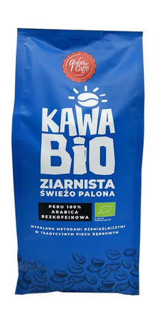 Kawa Ziarnista Bezkofeinowa Arabica 100 % Peru BIO 1 kg