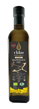 Olej Rzepakowy Do Gotowania i Smażenia Tłoczony Na Zimno Omega-3 BIO (2 szt x 500 ml)