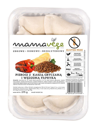 Pierogi z Kaszą Gryczaną i Papryką Słodką Wędzoną Bezglutenowe (2 szt x 275 g)