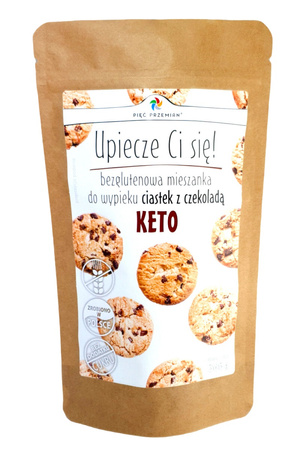 Mieszanka Do Wypieku Ciastek Keto z Czekoladą Bez Dodatku Cukrów Bezglutenowa 365 g