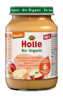 Jabłko - Banan z Orkiszem Bez Dodatku Cukrów Od 6 Miesiąca Demeter BIO 190 g (Słoik)