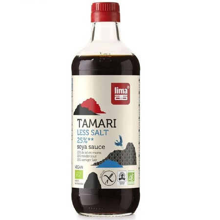 Sos Sojowy Tamari 50 % Mniej Soli Bezglutenowy BIO 500 ml