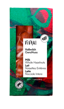 Czekolada Mleczna z Całymi Orzechami Laskowymi BIO (2 szt x 100 g)