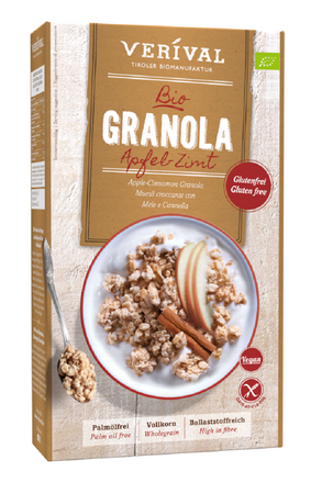 Granola Błonnikowa z Jabłkiem i Cynamonem Bezglutenowa BIO (2 szt x 325 g)