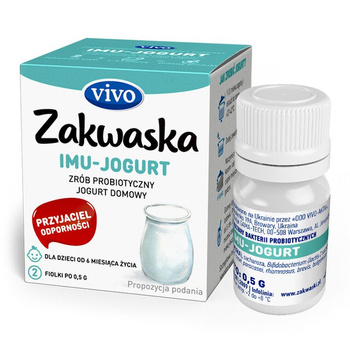 Żywe Kultury Bakterii Do Jogurtu imu "Zakwaska" Bezglutenowe 1 g (2 Fiolki)