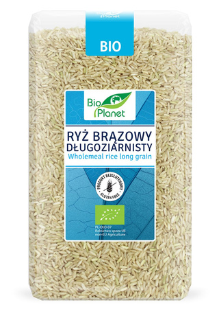 Ryż Brązowy Długoziarnisty Bezglutenowy BIO 1 kg