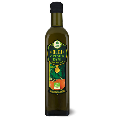 Olej z Pestek Dyni Tłoczony Na Zimno BIO 500 ml